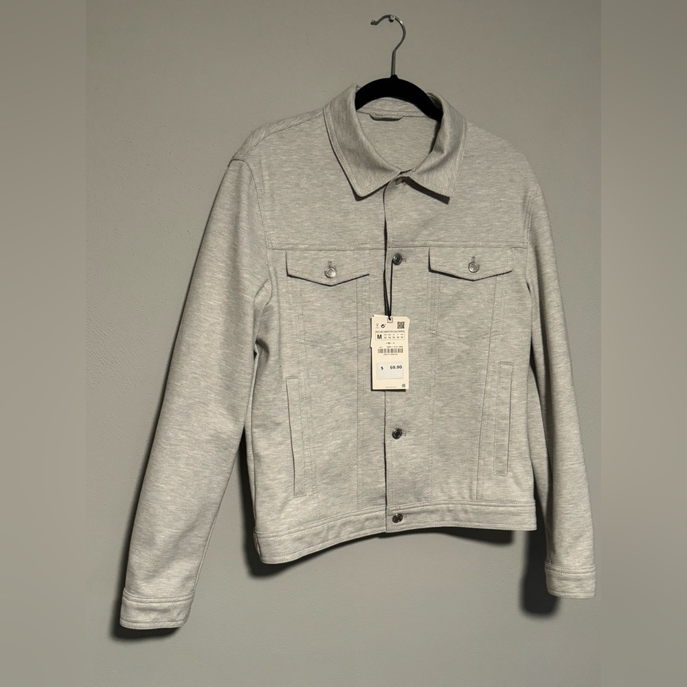NWT Zara Man Men’s Medium Grey Comfort Stretch Jacket